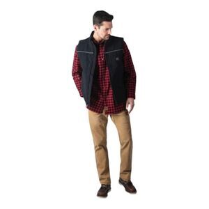 Walls men's Black Super Duck Lined Full Zip Work Vest US L